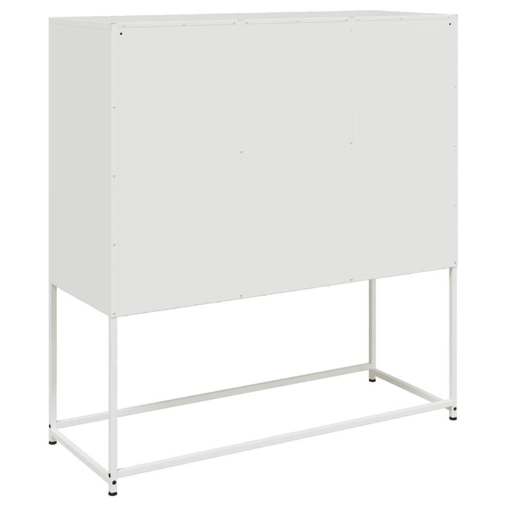 Skjenk hvit 100,5x39x107 cm stål