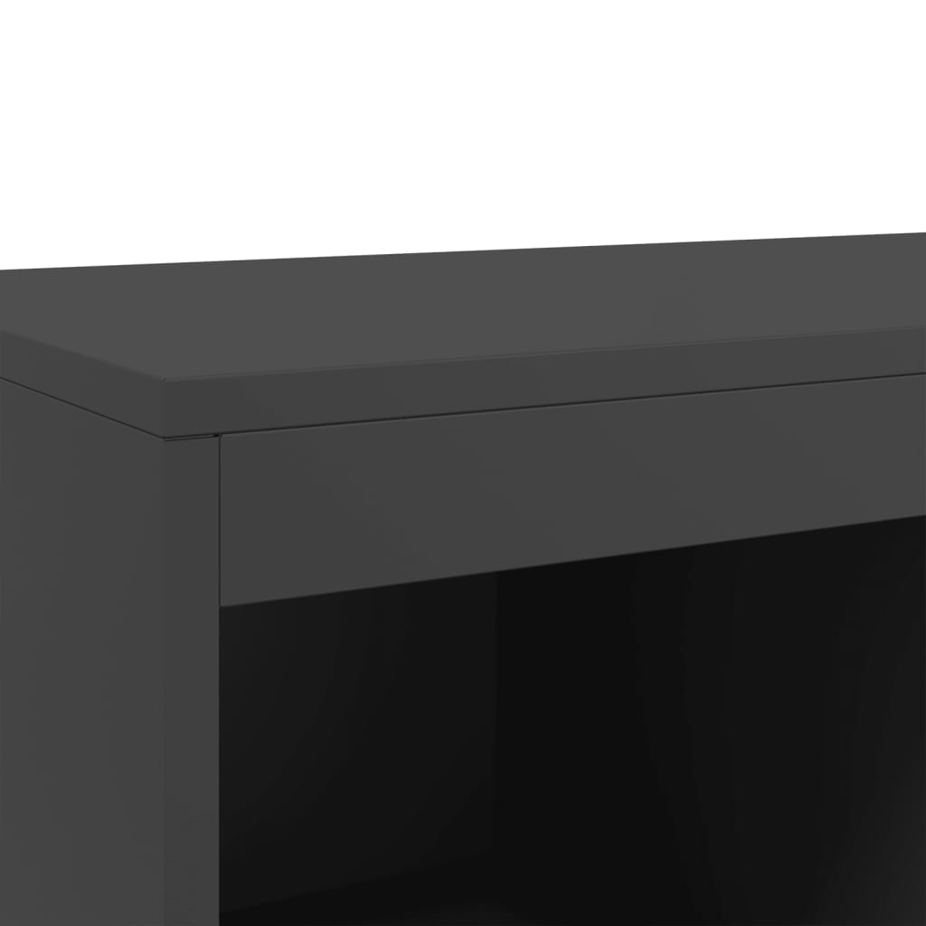 Highboard svart 68x39x111,5 cm stål