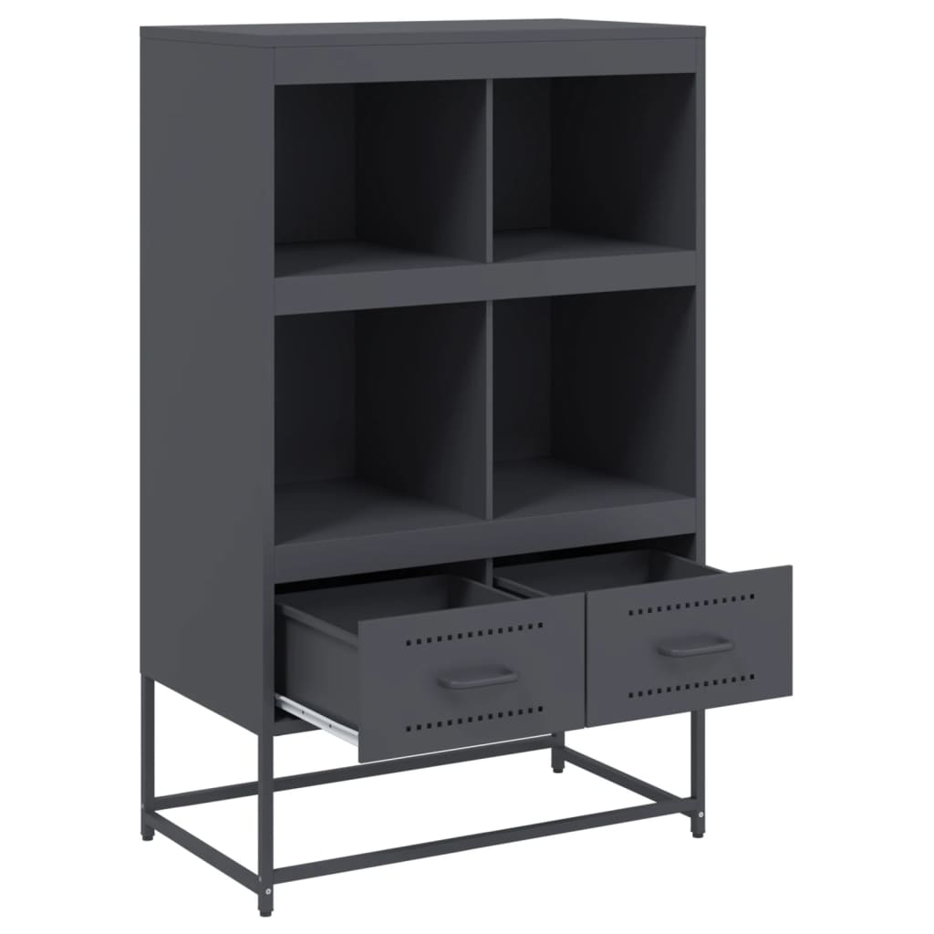 Highboard antrasitt 68x39x111,5 cm stål
