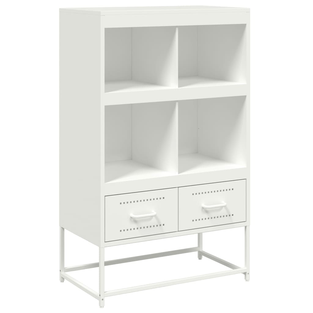 Highboard hvit 68x39x111,5 cm stål