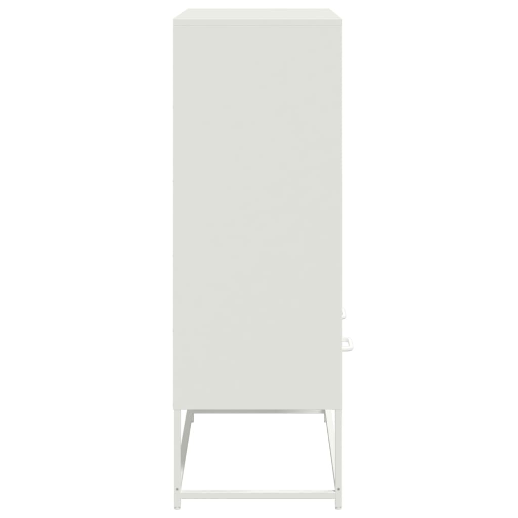 Highboard hvit 68x39x111,5 cm stål