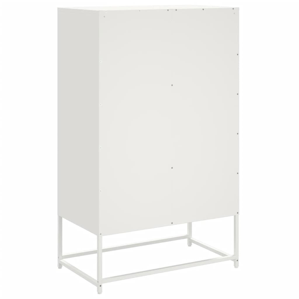 Highboard hvit 68x39x111,5 cm stål