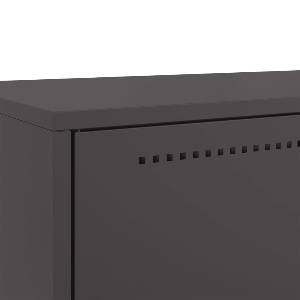 Highboard svart 68x39x111,5 cm stål