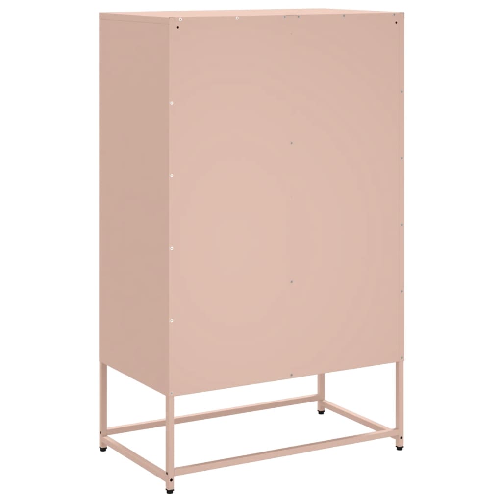Highboard rosa 68x39x111,5 cm stål