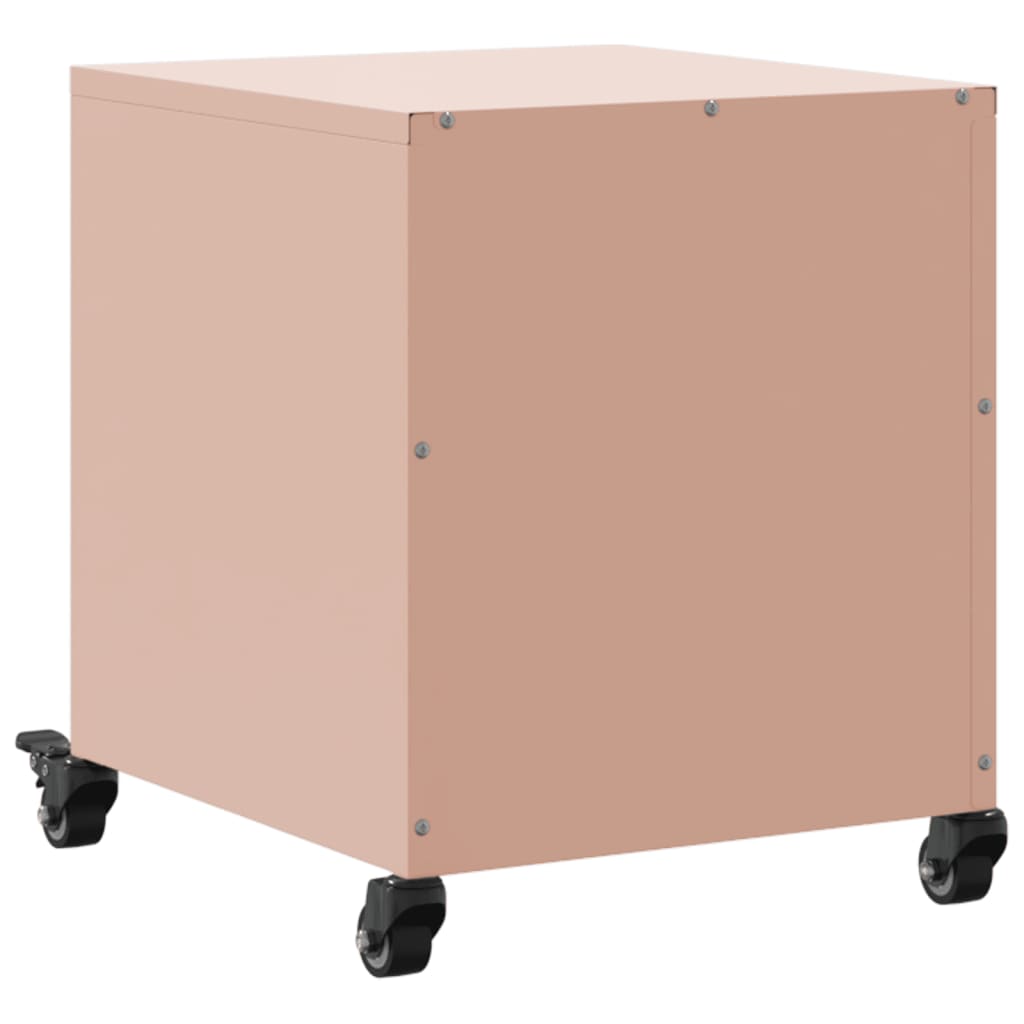 Nattbord 2 stk rosa 36x39x43,5 cm stål