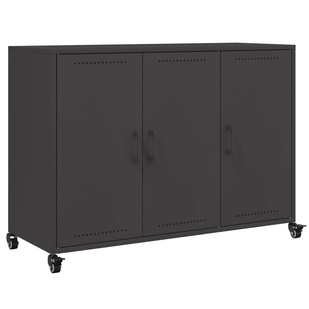 Skjenk svart 100,5x39x72 cm stål vidaXL