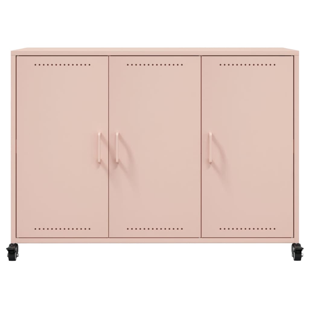 Skjenk rosa 100,5x39x72 cm stål