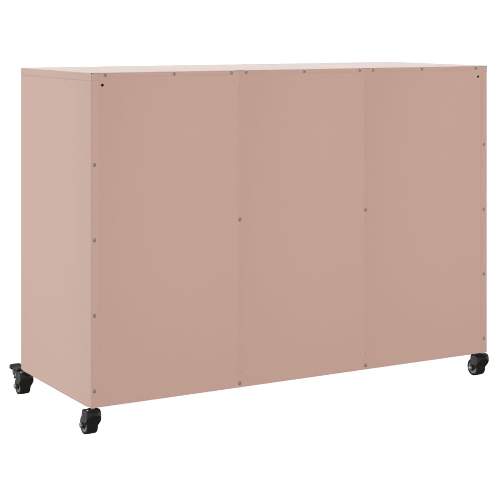 Skjenk rosa 100,5x39x72 cm stål