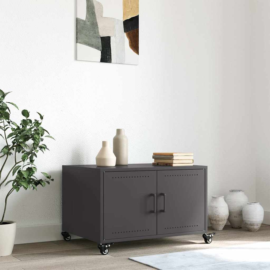 Salongbord svart 68x50x43,5 cm stål