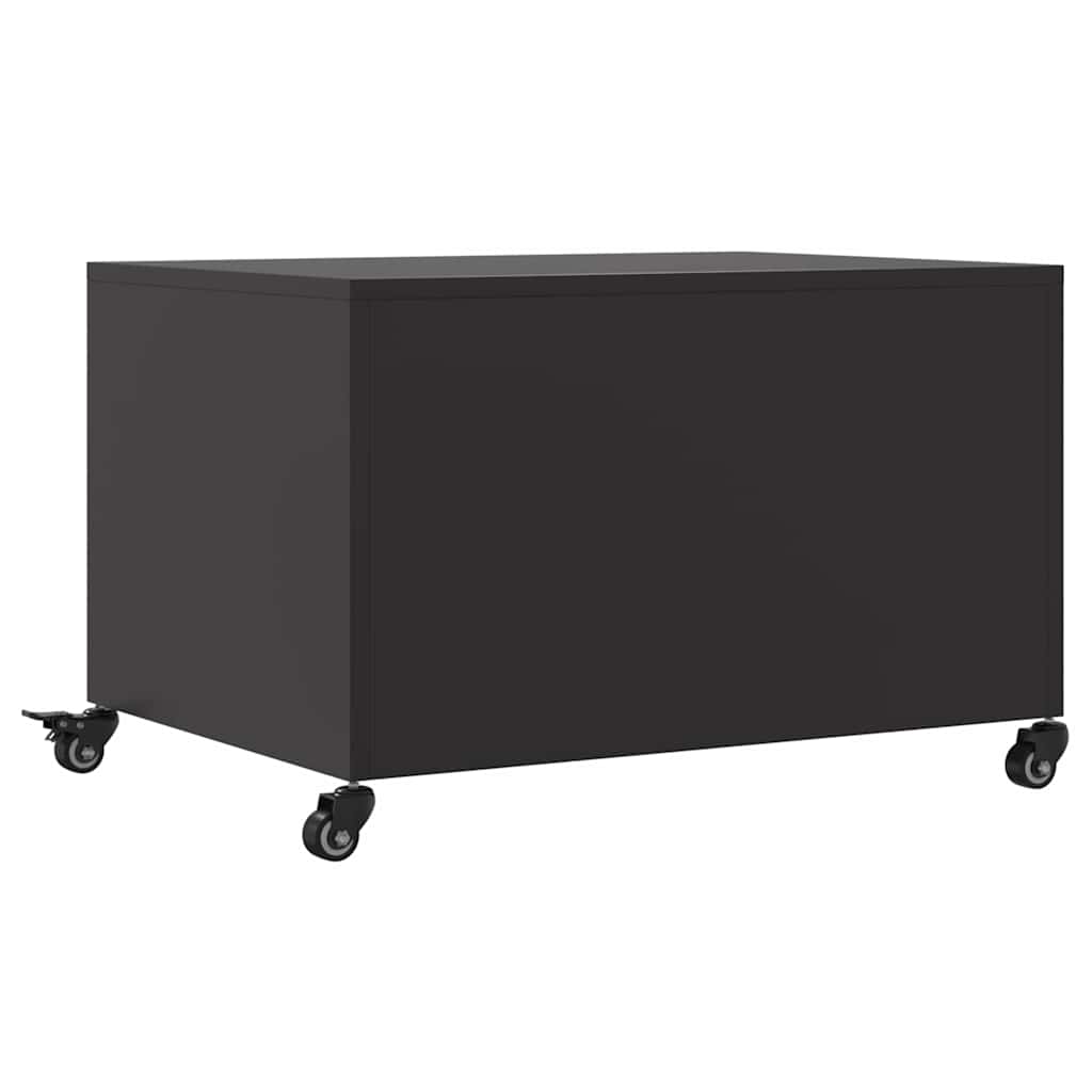 Salongbord svart 68x50x43,5 cm stål