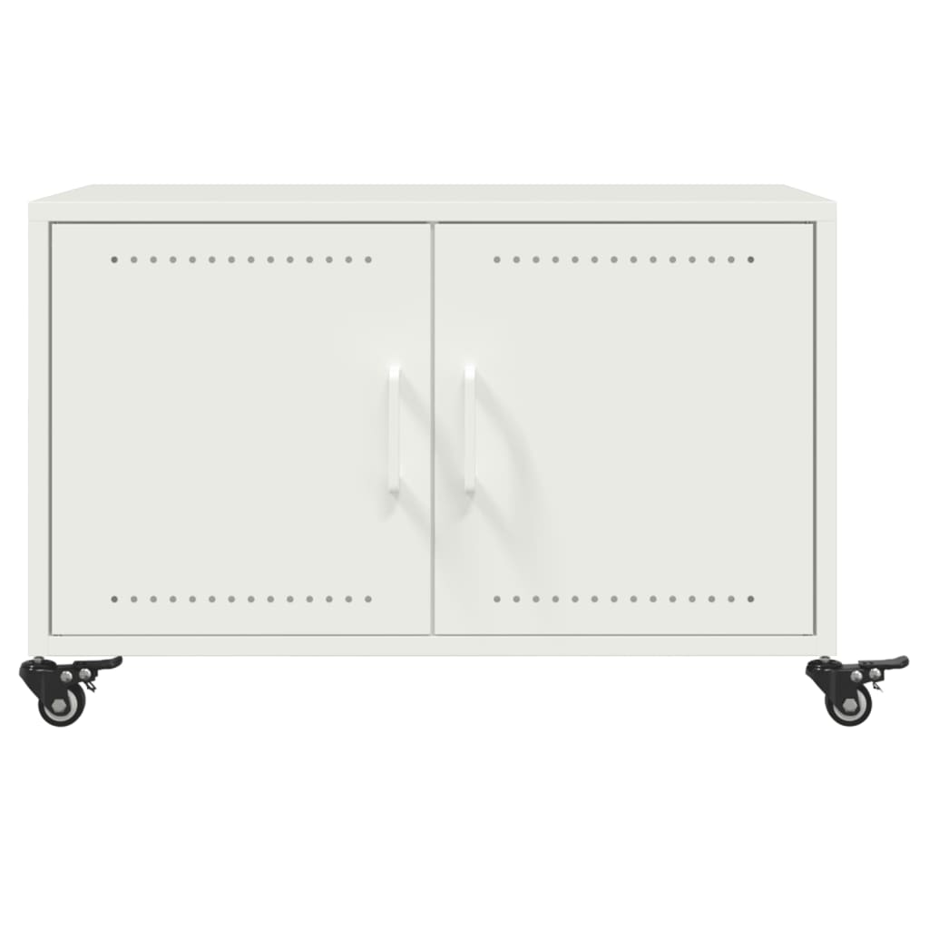 Salongbord hvit 68x50x43,5 cm stål