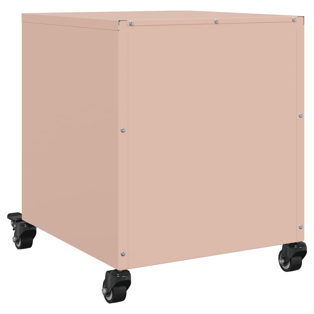 Nattbord 2 stk rosa 36x39x43,5 cm stål
