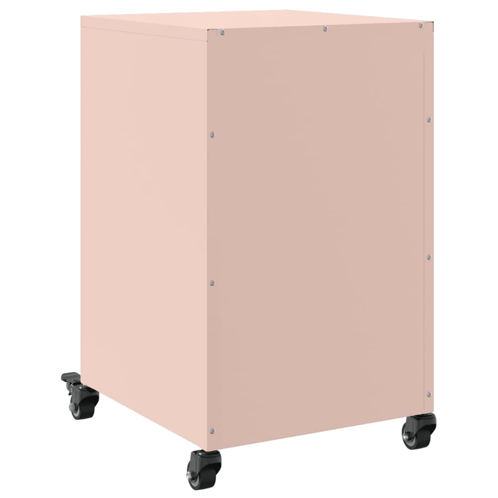Nattbord rosa 36x39x59 cm stål