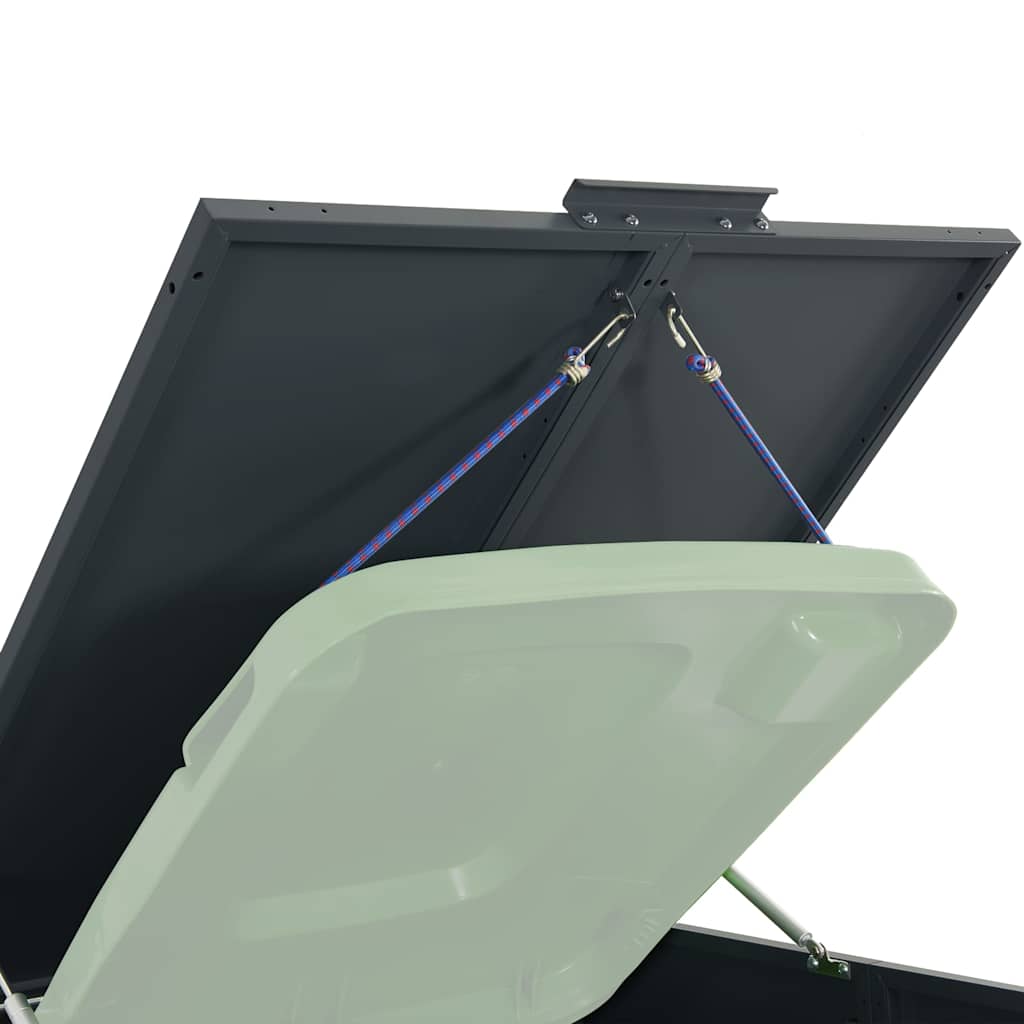 Oppbevaring av søppelbøtter for enkeltdunker antrasitt 69x79x117 cm stål