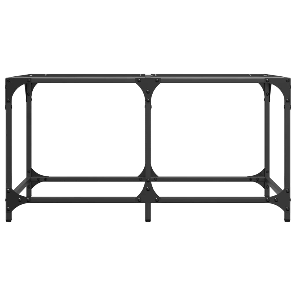 Sofabord med gjennomsiktig glassplate 78,5x40x40 cm stål