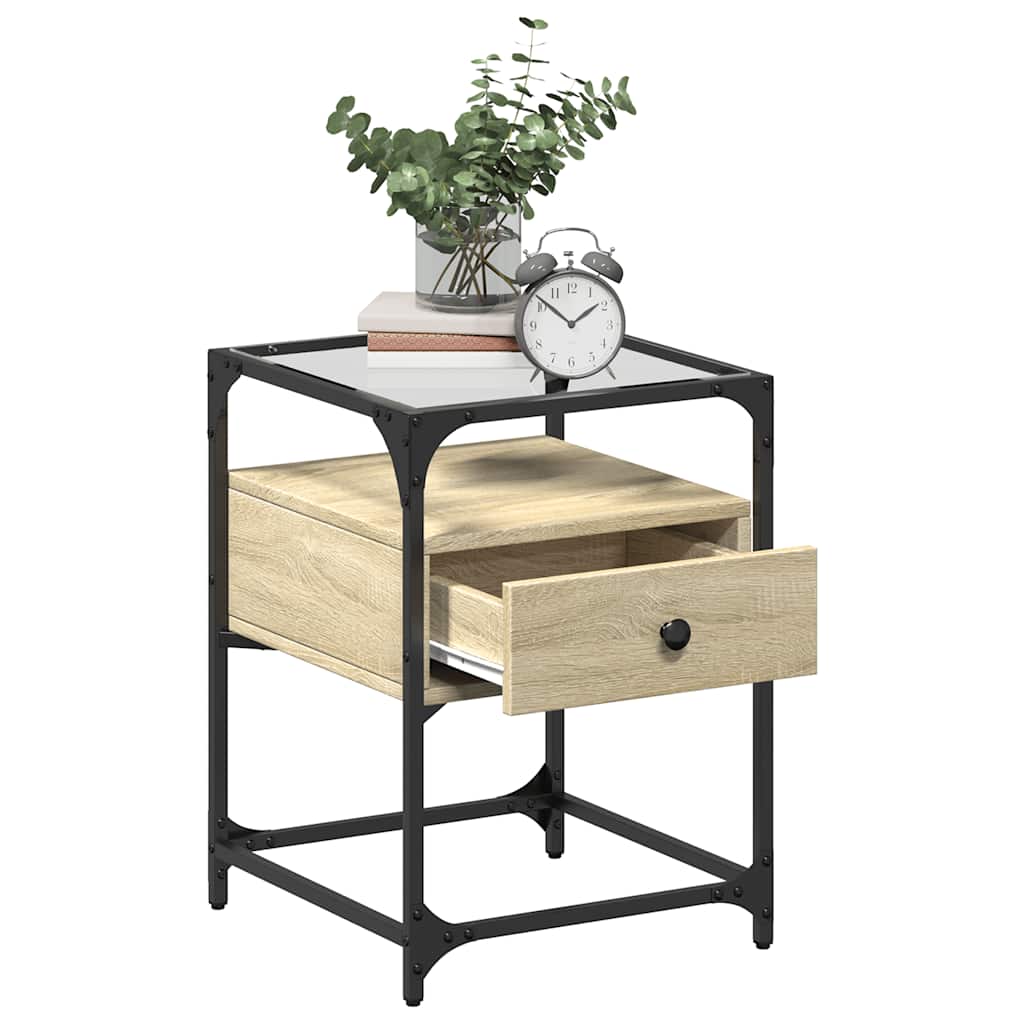 Nattbord sonoma eik 40x40x55 cm konstruert tre