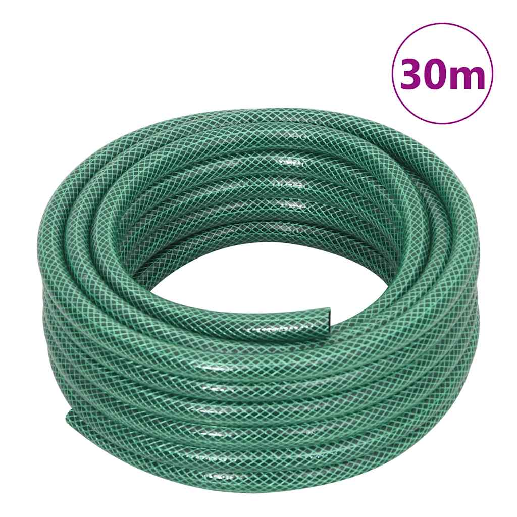 Frittstående slangetrommel grønn med slangefester 0,5" 30 m PVC vidaXL
