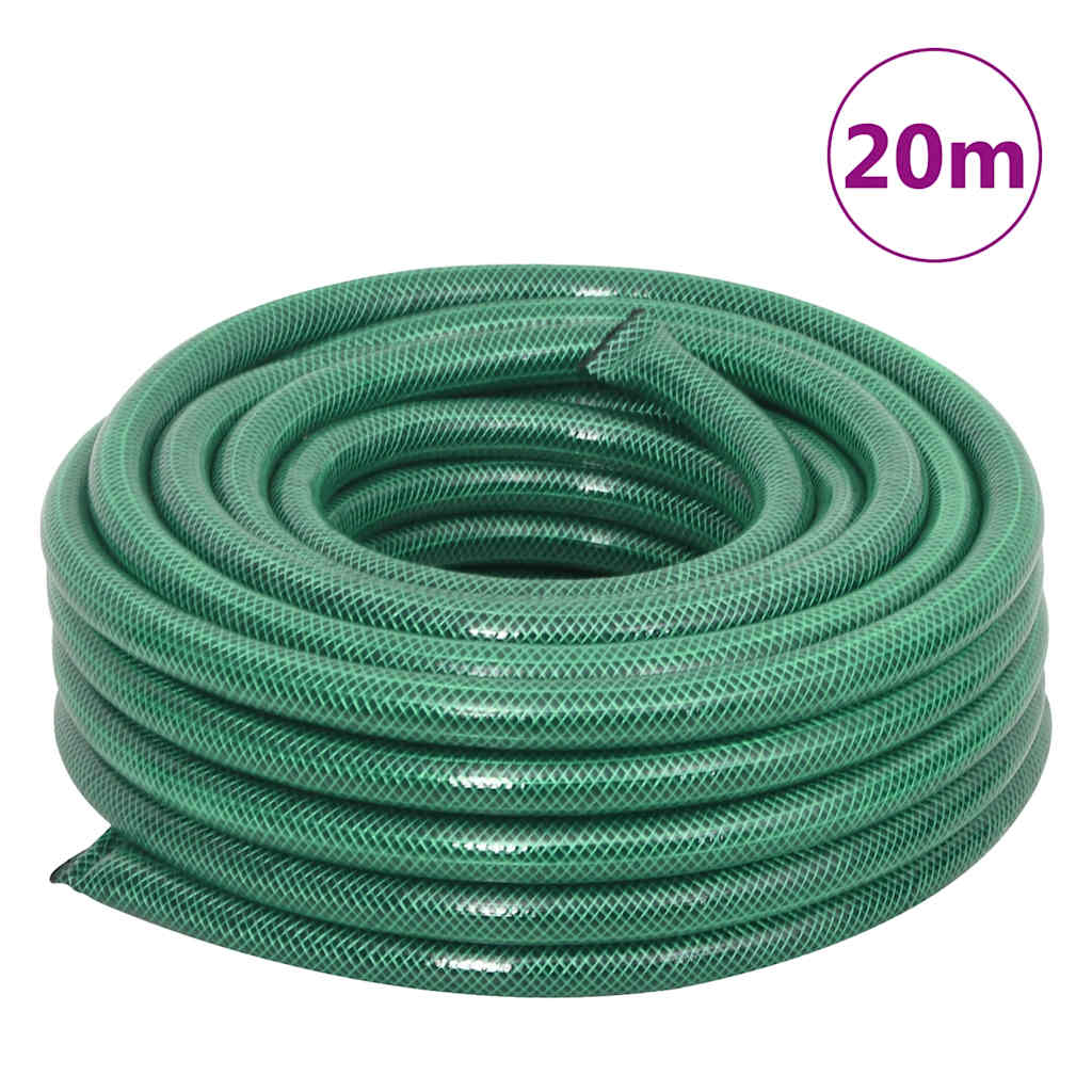 Frittstående slangetrommel grønn med slangefester 0,75" 20m PVC vidaXL