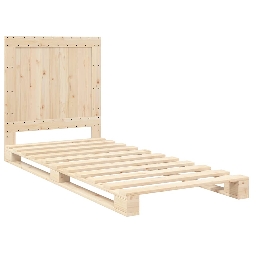 Sengeramme med hodegavl 90x200 cm heltre furu vidaXL