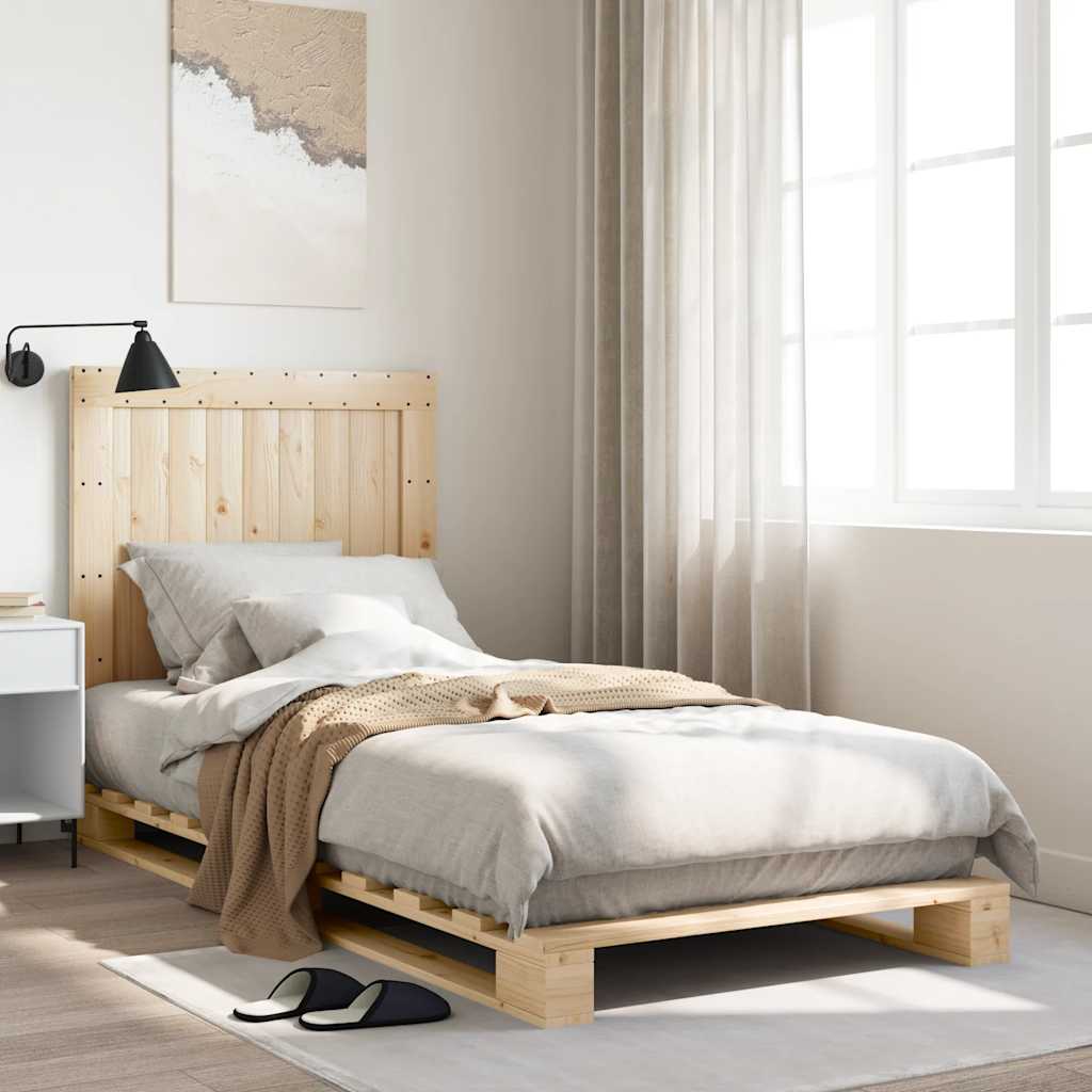 Sengeramme med hodegavl 90x200 cm heltre furu vidaXL