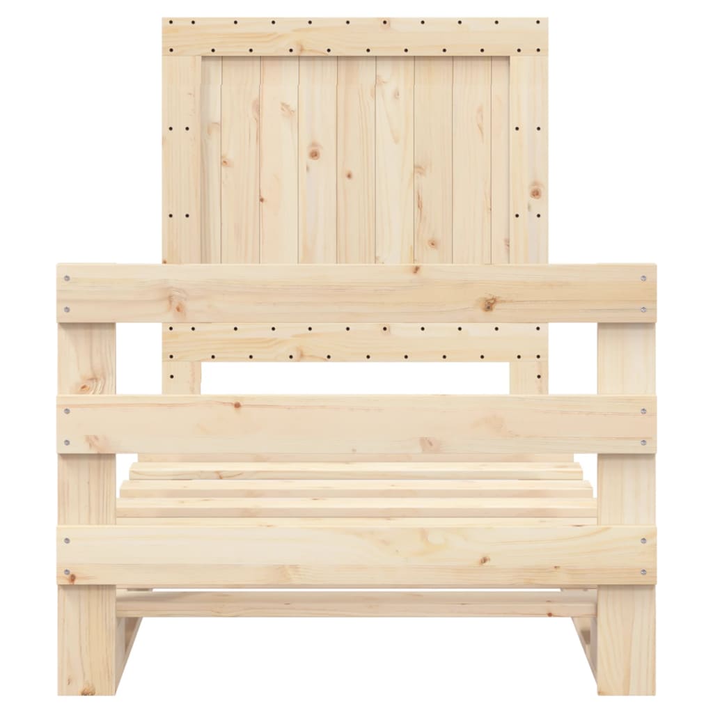 Sengeramme med hodegavl 90x200 cm heltre furu