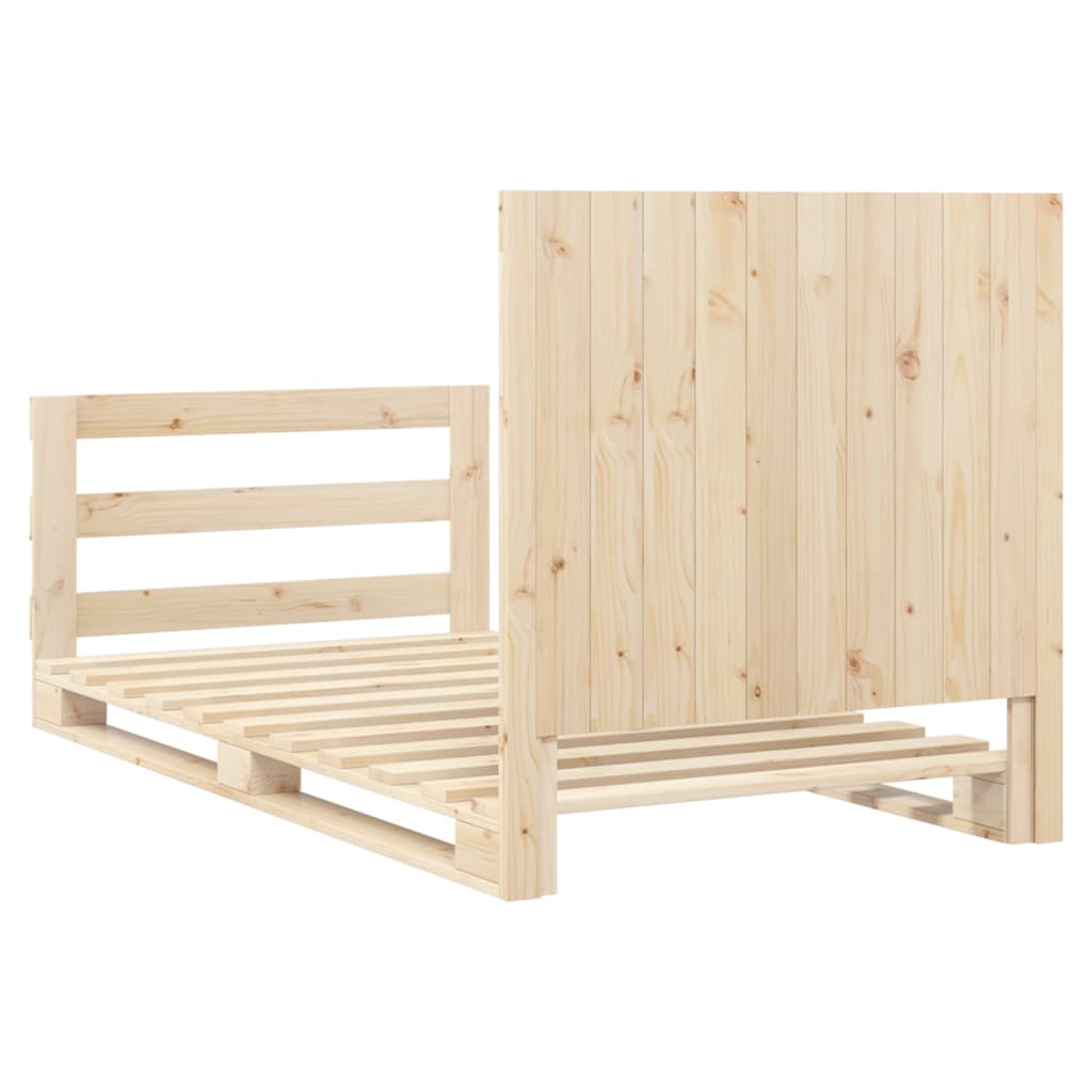 Sengeramme med hodegavl 100x200 cm heltre furu