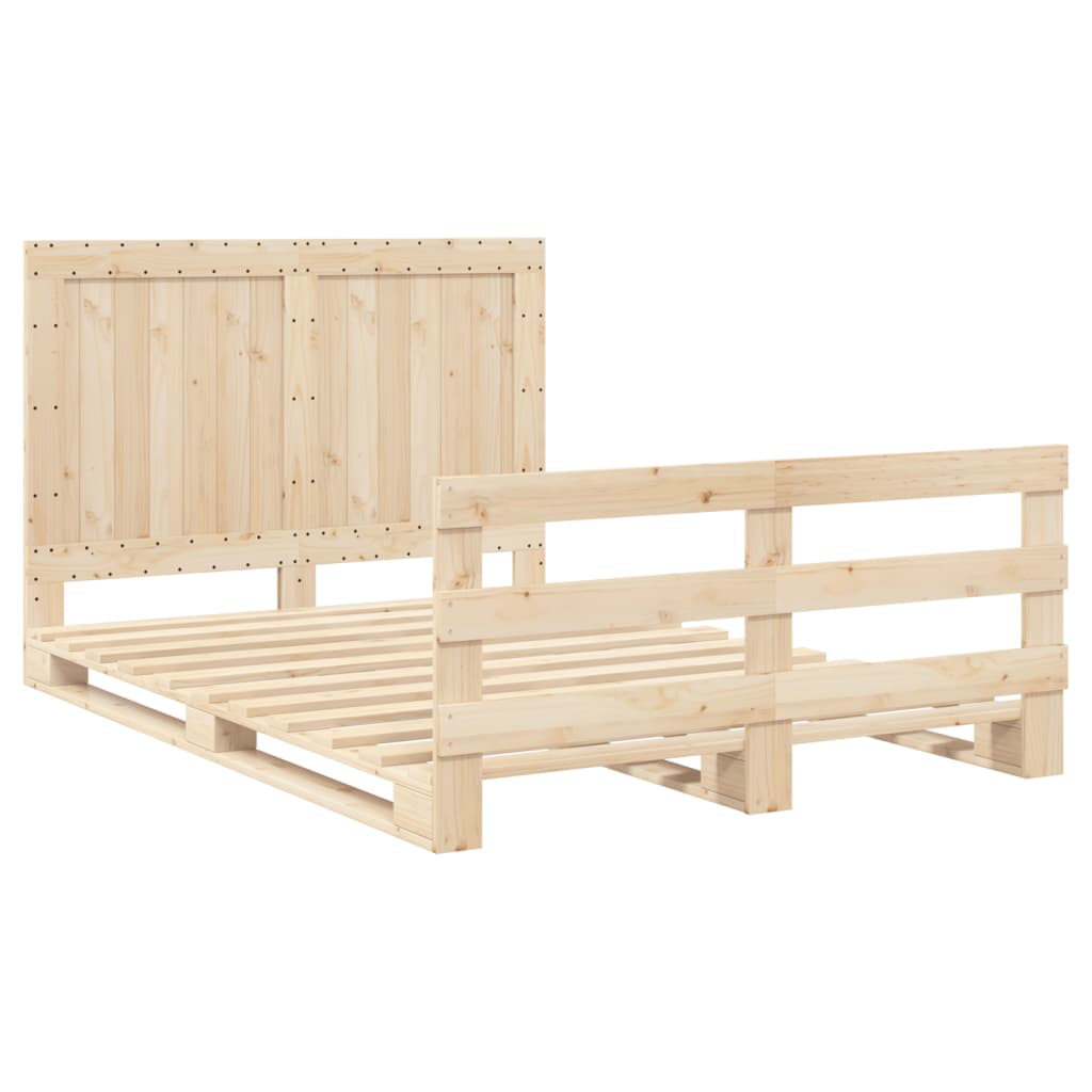 Sengeramme med hodegavl 140x200 cm heltre furu