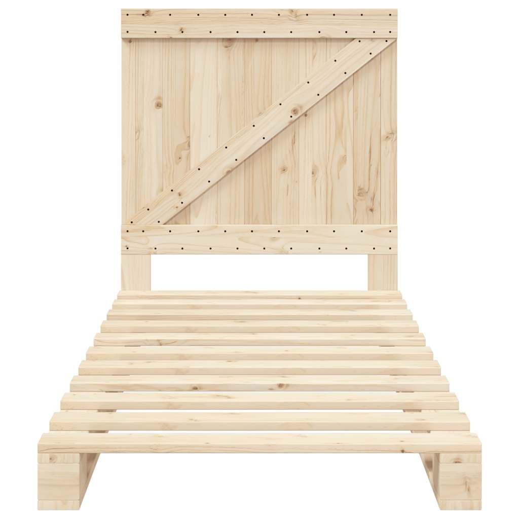 Sengeramme med hodegavl 90x200 cm heltre furu vidaXL