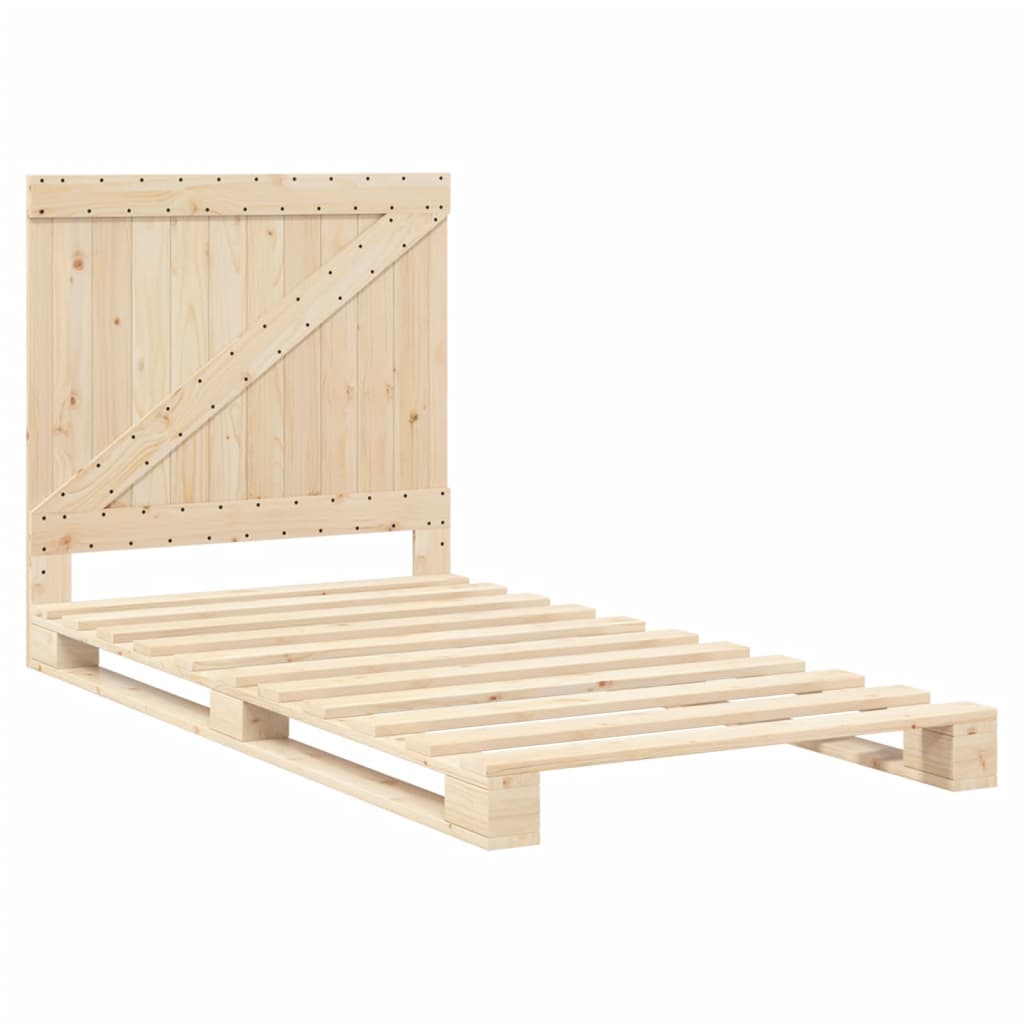 Sengeramme med hodegavl 100x200 cm heltre furu
