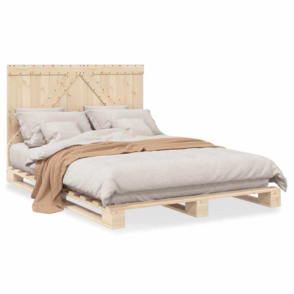 Sengeramme med hodegavl 140x200 cm heltre furu