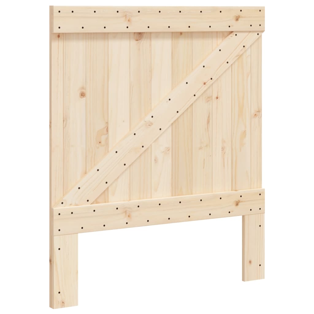 Sengeramme med hodegavl grå 90x200 cm heltre furu