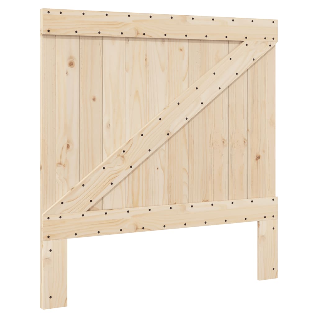 Sengeramme med hodegavl grå 100x200 cm heltre furu