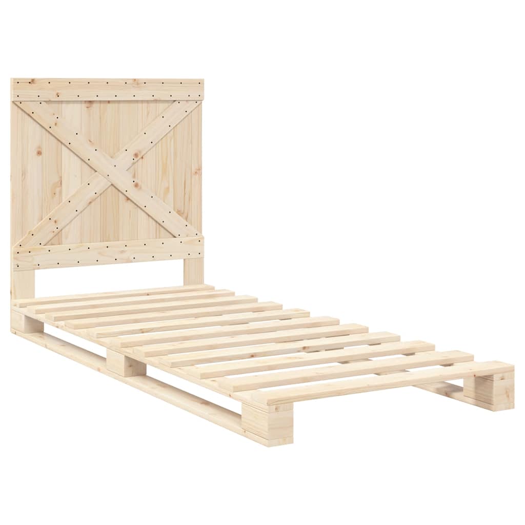Sengeramme med hodegavl 90x200 cm heltre furu vidaXL