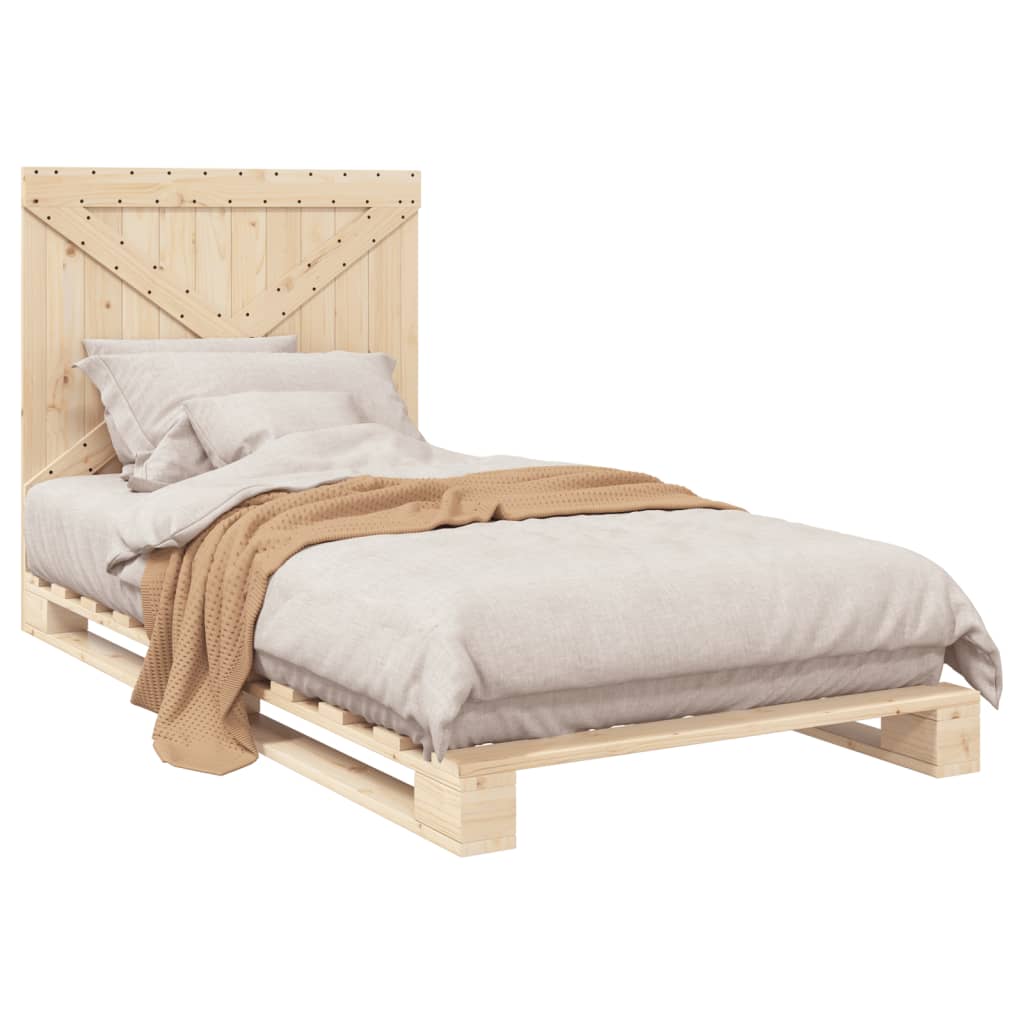 Sengeramme med hodegavl 100x200 cm heltre furu
