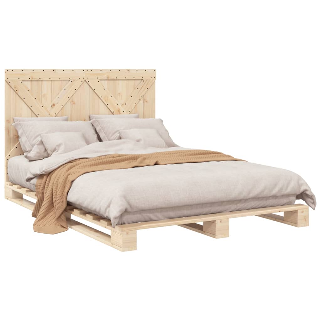 Sengeramme med hodegavl 160x200 cm heltre furu
