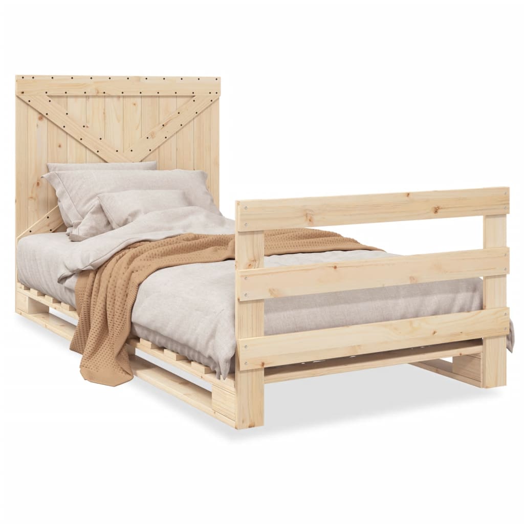 Sengeramme med hodegavl 100x200 cm heltre furu