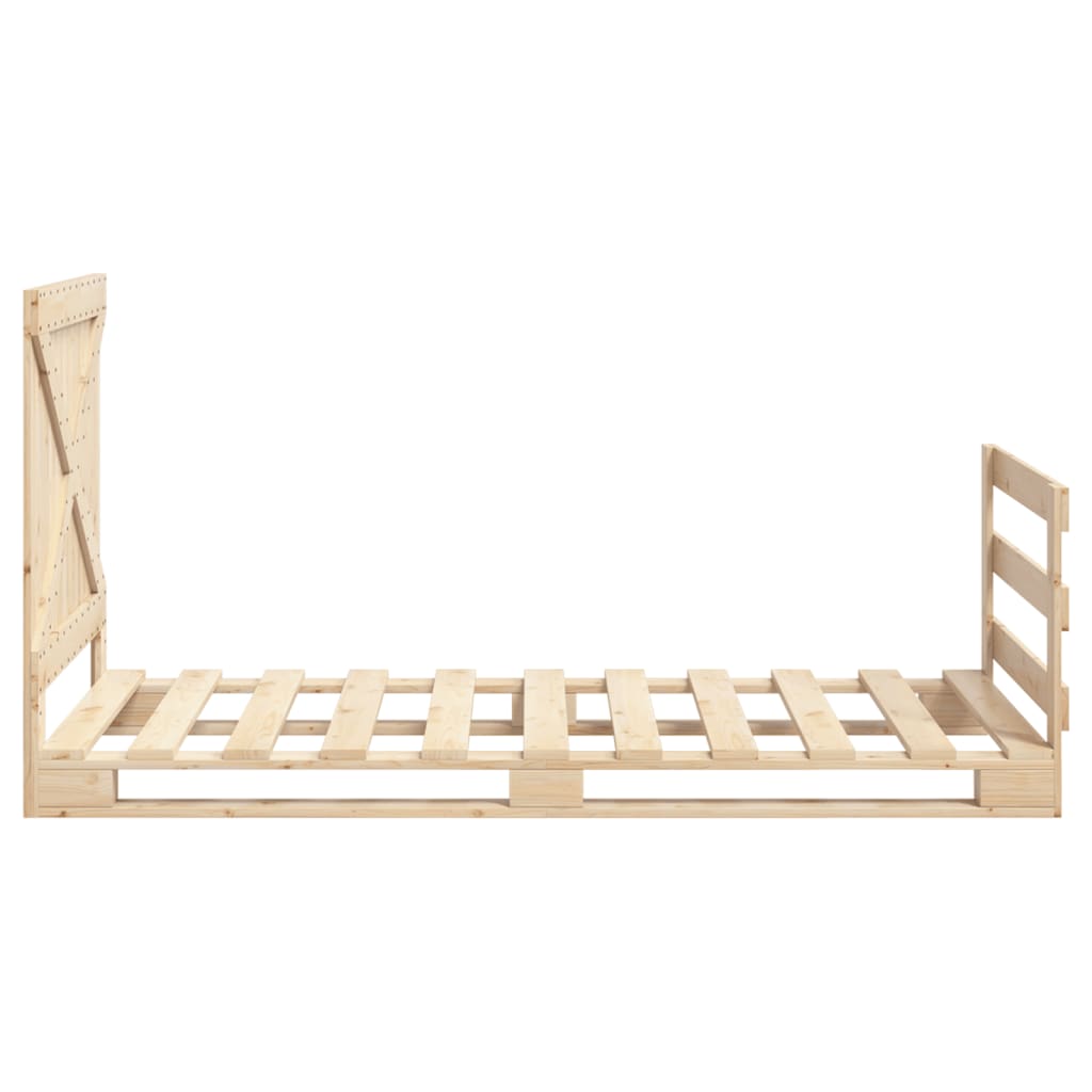 Sengeramme med hodegavl 100x200 cm heltre furu