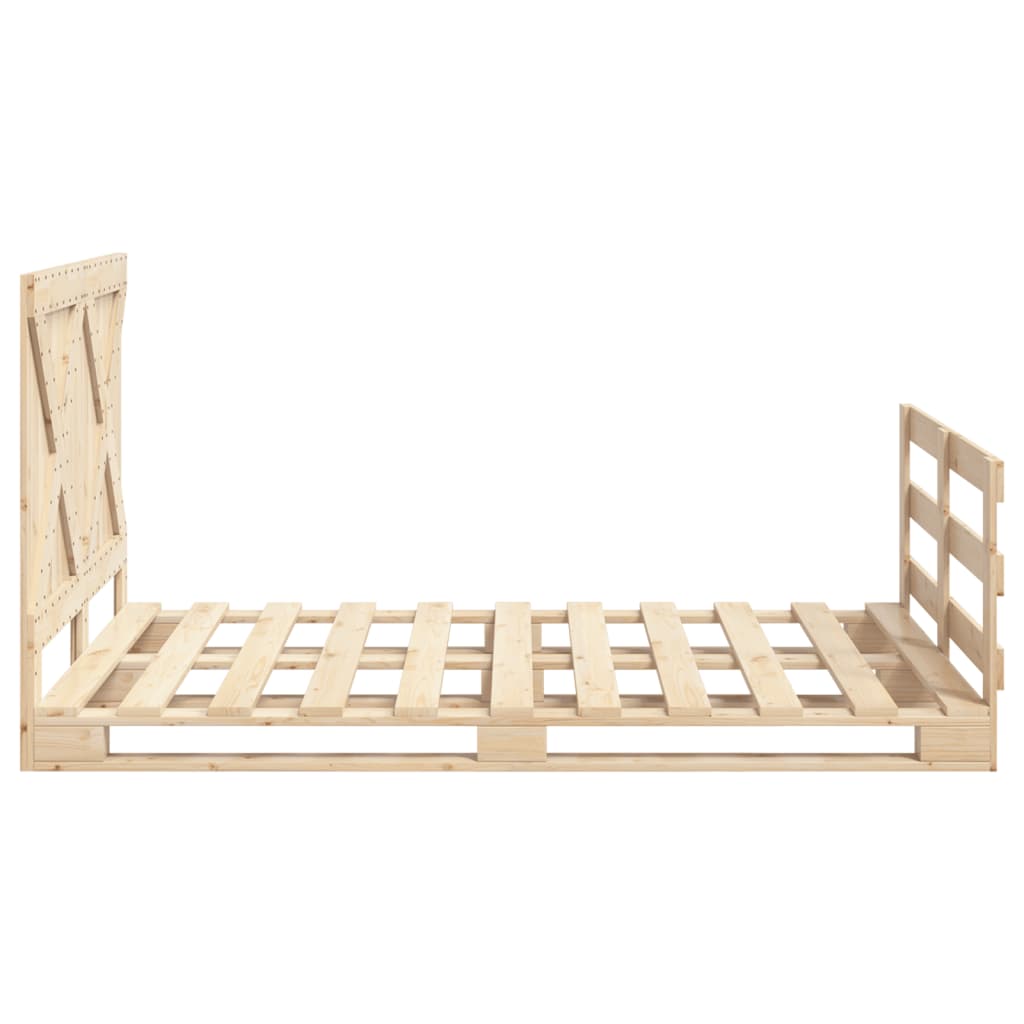 Sengeramme med hodegavl 140x200 cm heltre furu