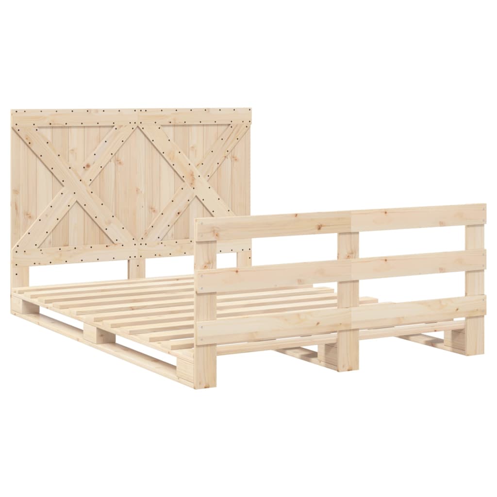 Sengeramme med hodegavl 160x200 cm heltre furu