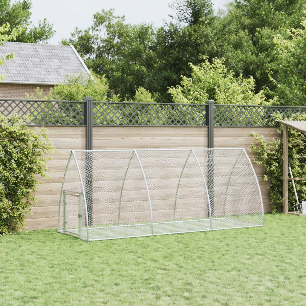 Kaninbur sølv 105x300x120 cm galvanisert stål