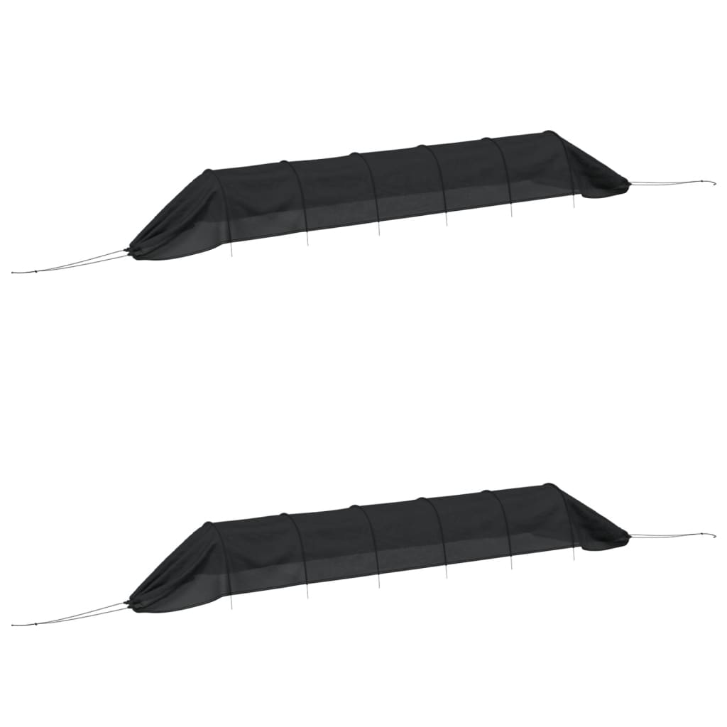 Nettingtunneler 2 stk svart stål og polyetylen