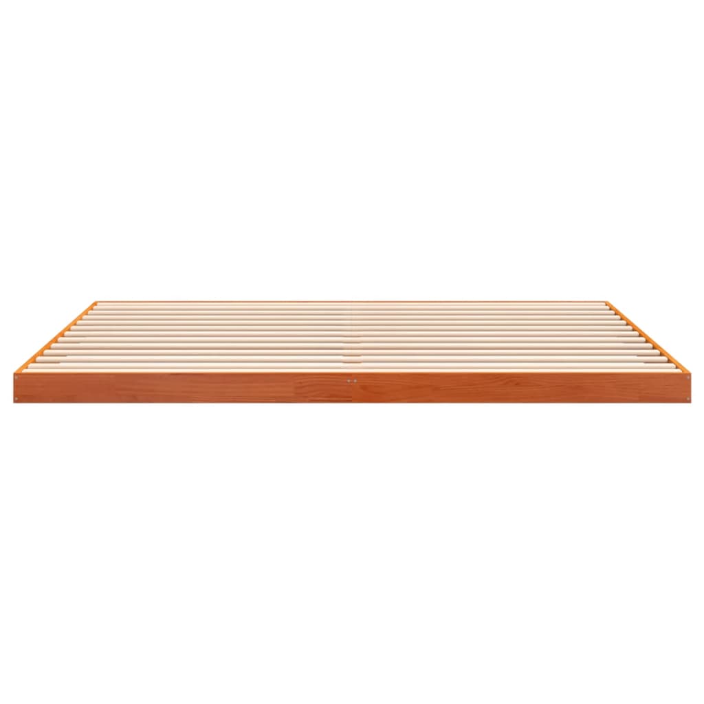 Sengeramme brun 180x200 cm heltre furu
