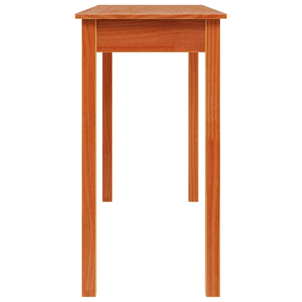 Konsollbord voksbrun 110x40x75 cm heltre furu