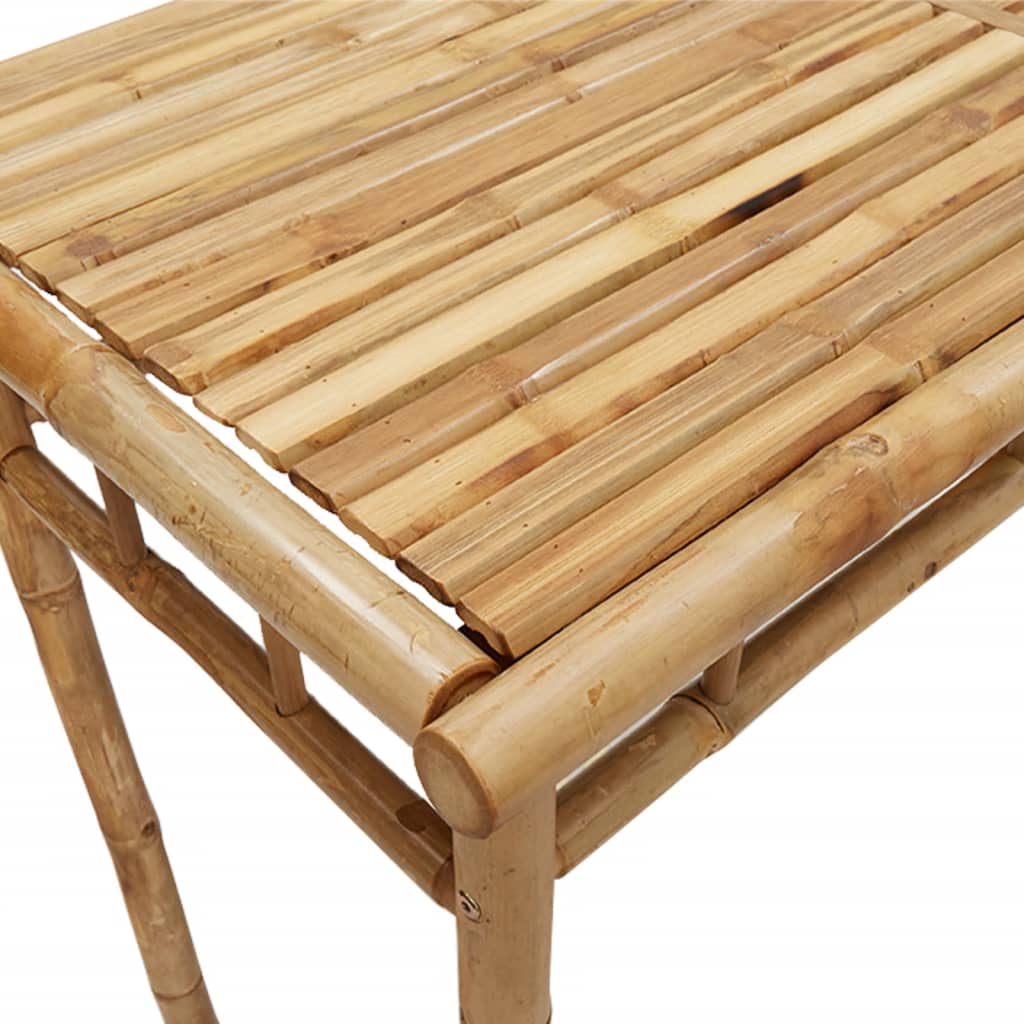 Utendørs spisebord 110x55x75 cm bambus