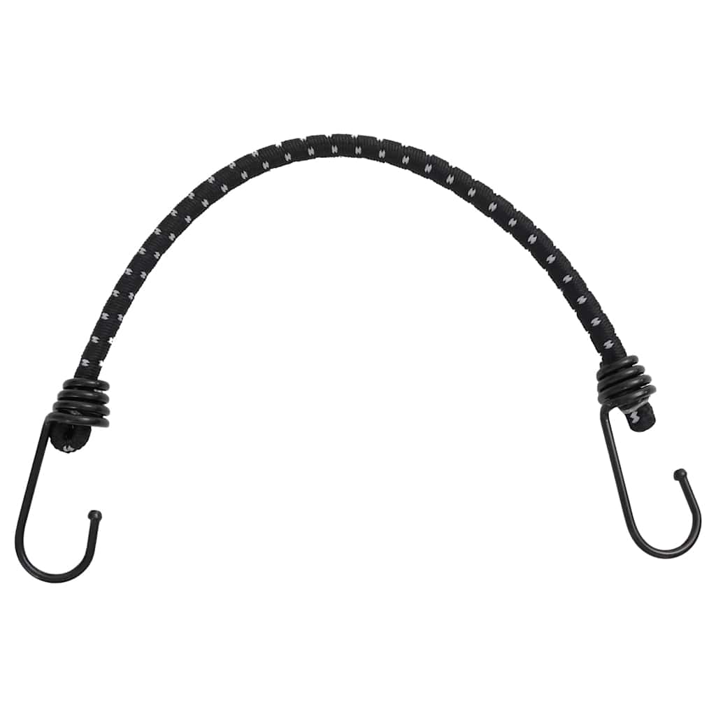 Strikksnorer med refleksstrimler og kroker 25 stk 46 cm