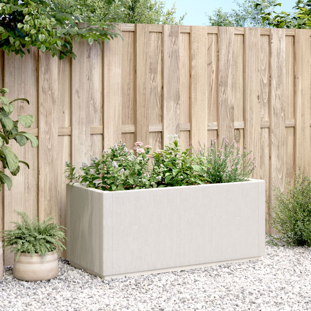 Plantekasse hvit 80x36x35 cm PP