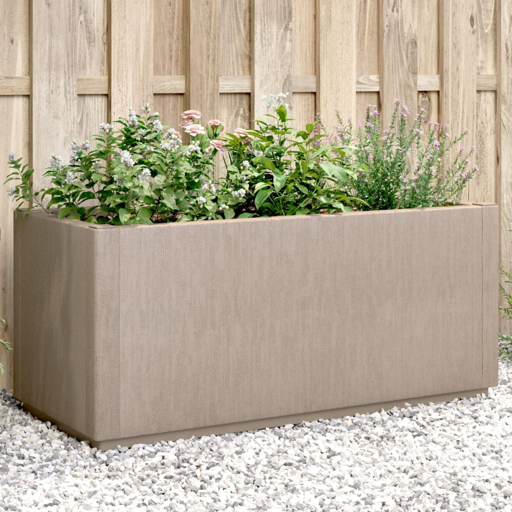 Plantekasse lysebrun 80x36x35 cm PP