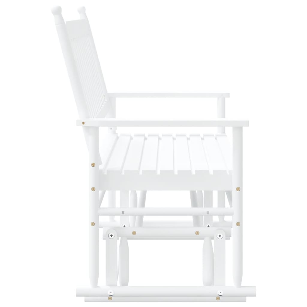 Gyngebenk hvit 118x70x104,5 cm heltre poppel