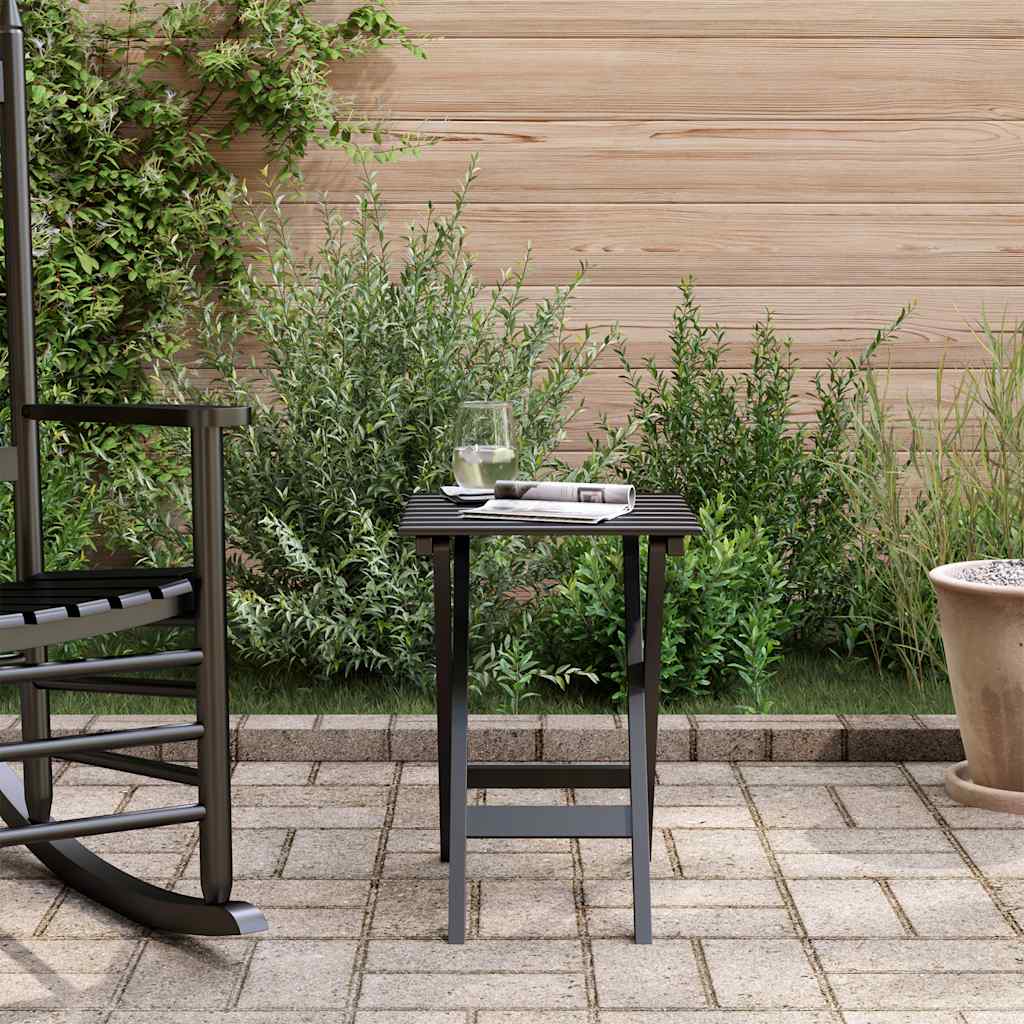 Sammenleggbart sidebord svart heltre poppeltre