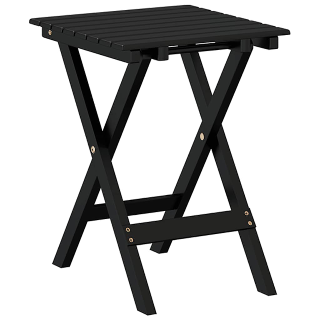 Sammenleggbart sidebord svart heltre poppeltre